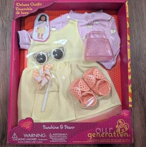 NIB Our generation 18 in doll sunshine and stars outfit